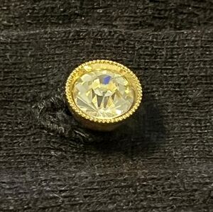 TALBOTS Knit Cardigan Rhinestone Crystal Buttons 3/4 Sleeves Black Size X